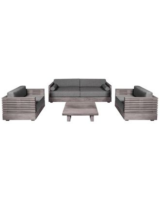 Armen Living Vivid Outdoor Patio 4Pc Conversation Set