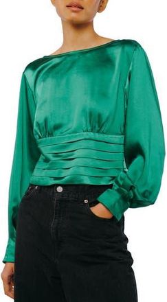 Ciebon Fosi Satin Top in Green at Nordstrom Rack, Size X-Small