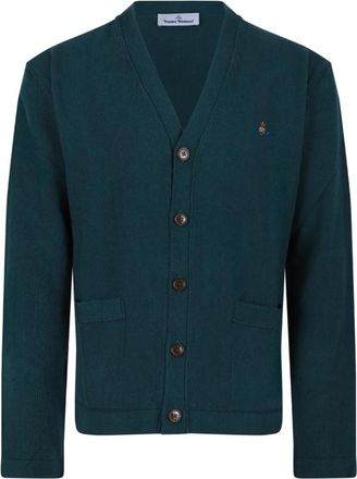 Vivienne Westwood Wol Cardigan - Heren - Vesten - Groen - M - Wol - Truien & Vesten