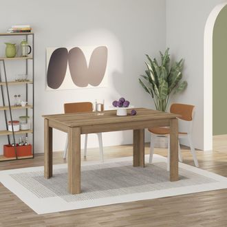 Decortie Tolmen Extendable Dining Table 140cm 4 Seater in Brown | Size: 2 Pack