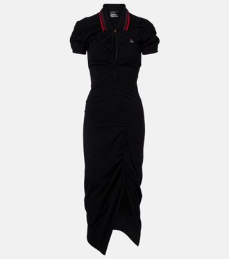 Vivienne Westwood Pulling ruched cotton midi dress