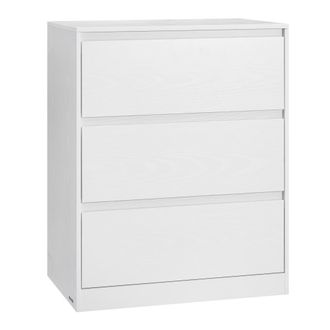 Vasagle C&oacute;moda de 3 cajones para dormitorio de color blanco