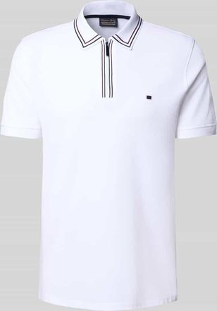 Christian Berg Regular Fit Poloshirt mit Reißverschluss in Weiss, Größe 3XL