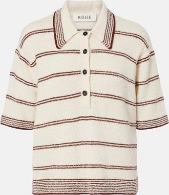 R&oacute;he R&oacute;he Striped cotton-blend polo shirt
