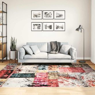 vidaXL Vidaxl - Alfombra Lavable Patchwork Antideslizante Multicolor 160x230 Cm