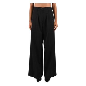 Nine In The Morning Wijde broek - Dames - Broeken - Zwart - Maat: W26 Wol