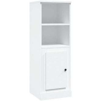 vidaXL Vidaxl - Aparador Alto Madera Contrachapada Blanco 36x35,5x103,5 Cm