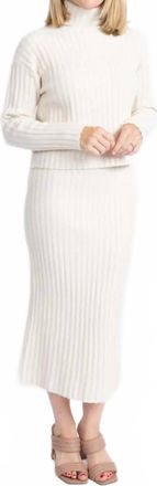 Sadie & Sage Cosette Midi Skirt In White