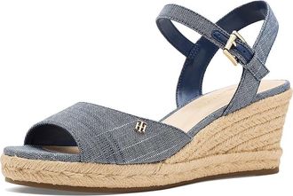 Tommy Hilfiger Gallie Womens Wedge Shoes Medium Blue Stripe : 9.5 M, Textile