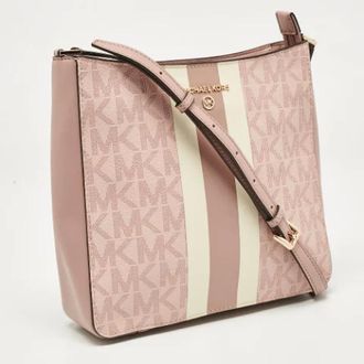 Michael Kors Pre-owned Cross Body Bags, female, Pink, Size: ONE SIZE Pre-owned Canvas crossbody-bags