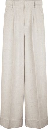 Alberta Ferretti High-Waisted Wide-Leg Trousers with Tailored Fit