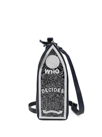 Who Decides War by Ev Bravado Borsa a tracolla con ricamo - Blu