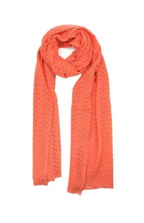 Portolano Cashmere openwork wrap in Coral at Nordstrom