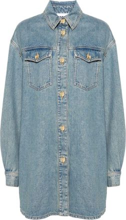 Moschino denim mini dress - women - Cotton/Polyester/Cotton - 38 - Blue