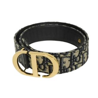 Dior Pre-owned Belts, female, Beige, Size: ONE SIZE Pre-owned 30 Montaigne Cotton Belt