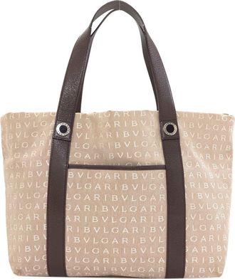 Bulgari Beige Canvas Tote Bag (Pre-Owned)