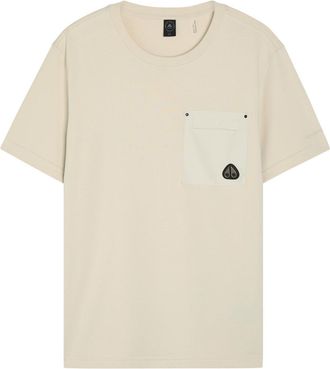 Moose Knuckles Dalon Logo Cotton T-shirt - Cream - Xxl