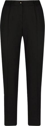 Dolce & Gabbana Casual Katoenen Broek - Dames - Slim Fit Broeken - Zwart - XL - Katoen - Broeken