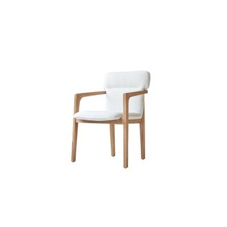 Tikamoon Sill&oacute;n de acacia maciza y tela