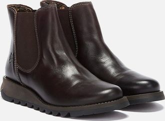 FLY London Womens Fly London Womens Dark Brown Salv Leather Boots - Size: UK 9 / eu 42 / us 10.5 - 11