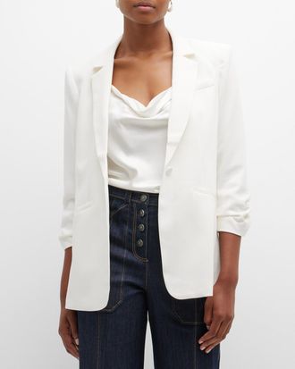 Cinq à Sept Khloe Crepe 3/4-Sleeve Blazer
