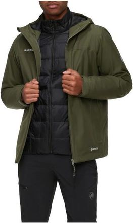 Mammut Treeline 3 in 1 Hardshell Hooded Jacket Doppeljacke für Herren | schwarz/oliv