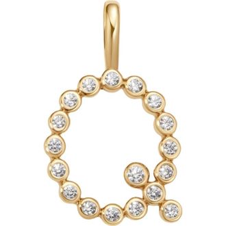 Made by Mary CZ Poppy Charm in Gold Vermeil Initial Q at Nordstrom
