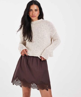 Free People maglione lavorato a maglia Opal color t&egrave;-Neutro