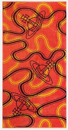 Vivienne Westwood Beach Towel Wiggle Red Unisex