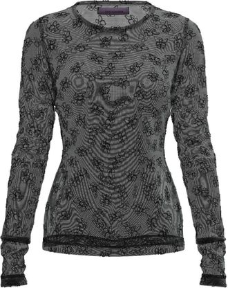 MACCAPANI Skimpy Floral-Print Mesh T-Shirt - Womens - Polyamide/Polyester