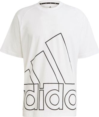 adidas U Big Logo T Sports Stylish Printing Round Neck Short Sleeve White GU4290