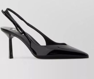 Prada leather pumps pointed toe patent finish