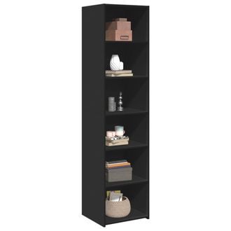 Berkfield Home Highboard Black 45x41x185 cm Engineered Wood | Size: 45 x 41 x 185 cm