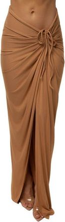 JLUXLABEL Island Drape Maxi Skirt in Tan at Nordstrom, Size X-Large