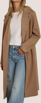 Dylan Rowan Long Coat In Warm Brown
