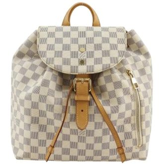 Louis Vuitton Pre-owned Backpacks, female, Beige, Size: ONE SIZE Pre-owned Sperone Damier Azur backpack