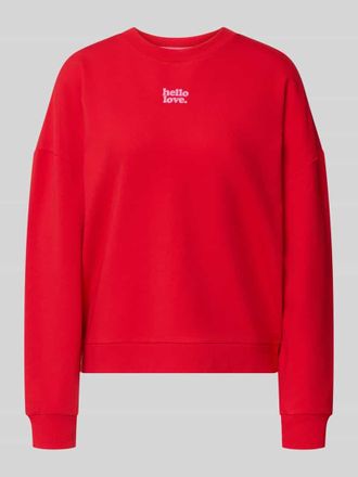 Mey Mey Regular Fit Sweatshirt mit Statement-Print Modell Cozy Nights in Rot, Gr&ouml;&szlig;e XXL