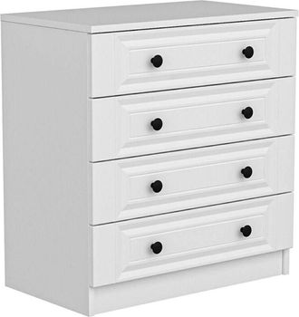 Dmora Cajonera Gardo, C&oacute;moda Multiusos, C&oacute;moda De Dormitorio, Gabinete Con Cajones, 72x42 H77 Cm, Blanco - Dmora