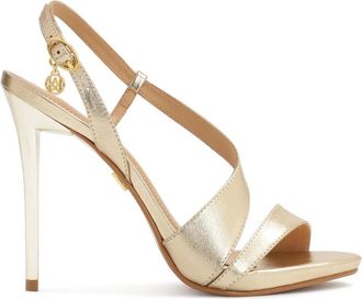 Kazar Gouden leren sandalen met hak - Dames - Sandalen met hakken - Geel - 36 EU - Leer - Schoenen