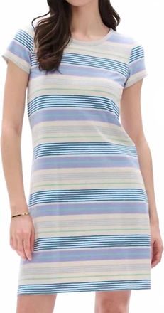 Hatley Cici A Line Mini Dress In Iris Waves Stripes