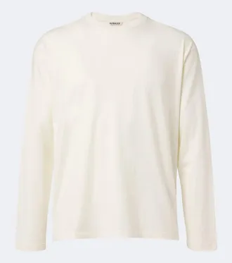 Auralee Cotton and cashmere jersey T-shirt