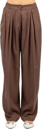 LuckyLu Broeken, Dames, Bruin, L, Wijde broek
