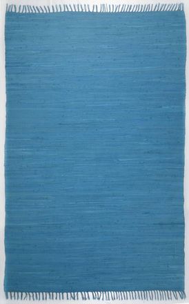 THEKO Alfombra reversible de algod&oacute;n tejida a mano - turquesa - 120x180 cm