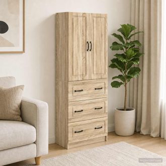 vidaXL Vidaxl Set Di Armadi 2 Pz 66 X 34,5 X 87 Cm Legno Ingegnerizzato