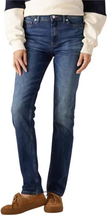 Tommy Hilfiger Dames, Jeans, Blauw, Maat: W30 L32 Katoen