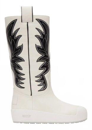 Bally Womens Chambery Leather Knee-High Boot In White