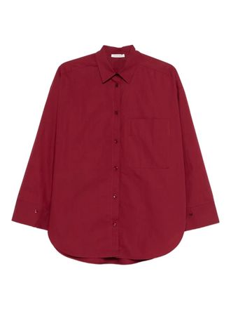 By Malene Birger chest-pocket long-sleeve shirt - Red