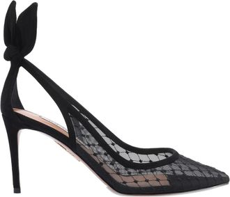 Aquazzura 85 mm mesh pumps - Zwart