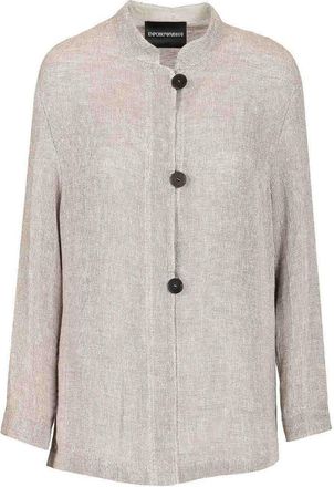 Emporio Armani Linen Gauze Shirt Jacket