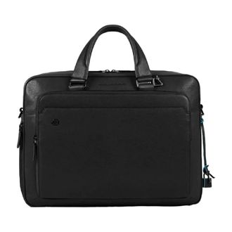 Piquadro Laptop Bags & Cases, male, Black, Size: ONE SIZE Black Square Briefcase